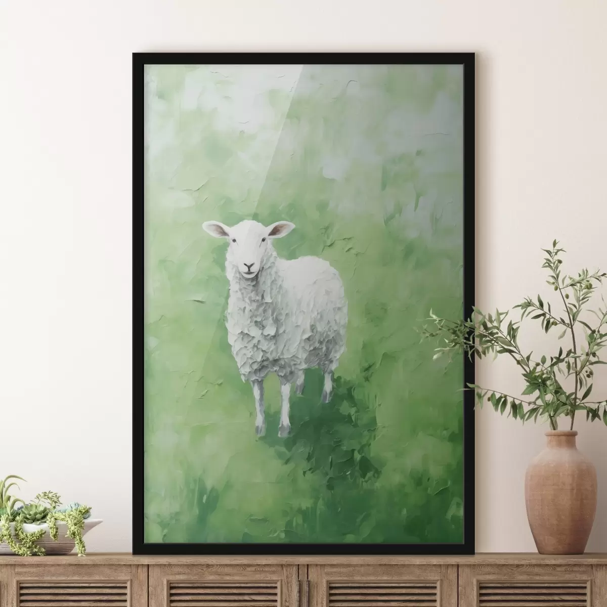 Poster Schafe auf dem Feld f44284