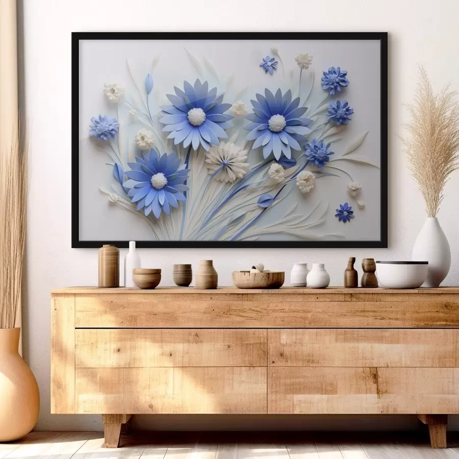 Fototapete Blaue Blumen f44294