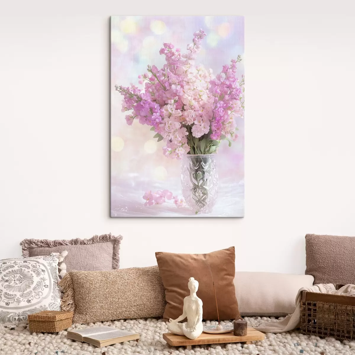 Wandbilder Rosa Blumenstrauß in einer Vase s44315