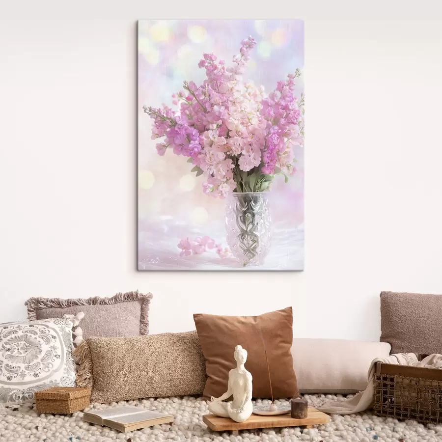 Wandbilder Rosa Blumenstrauß in einer Vase s44315