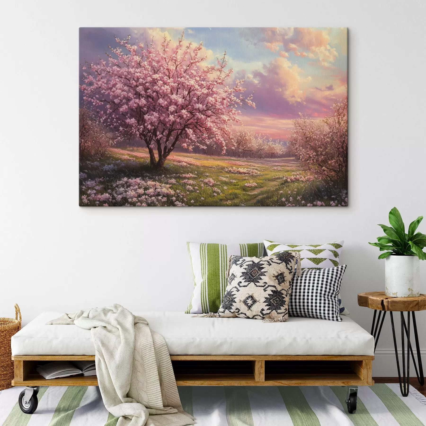 Wandbilder Rosa blühende Bäume s44324