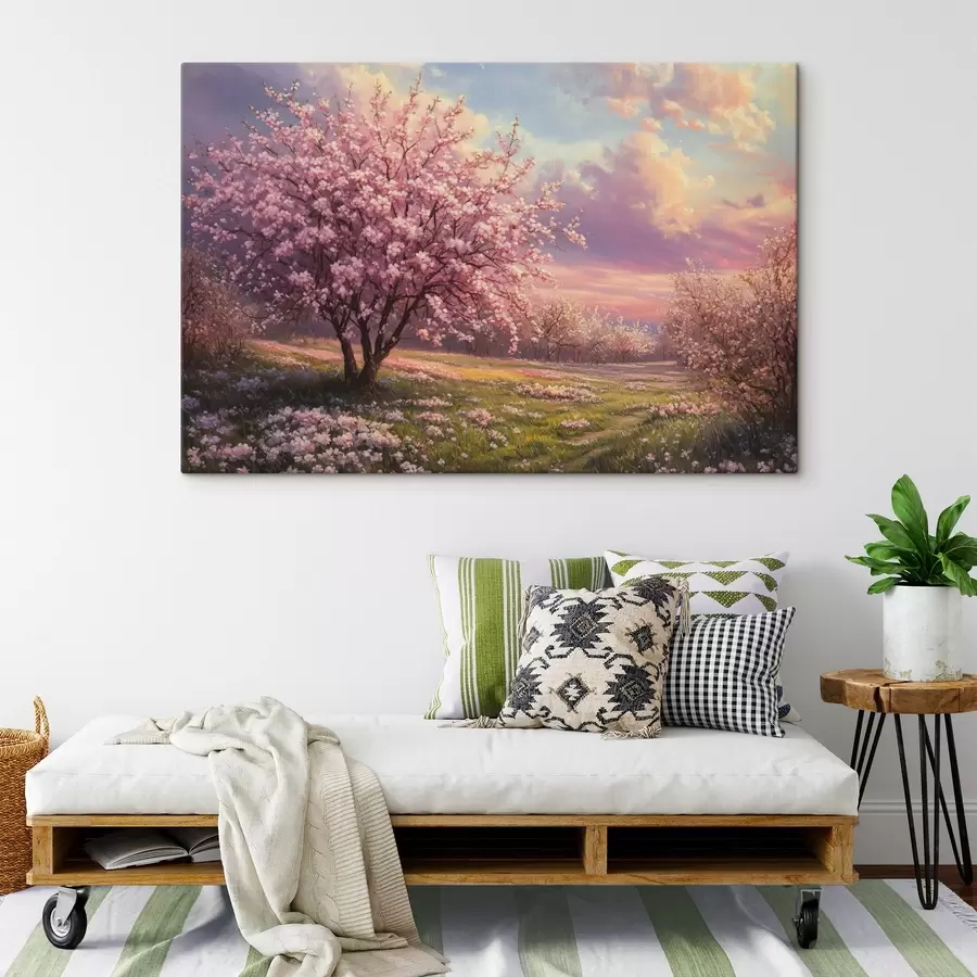 Wandbilder Rosa blühende Bäume s44324