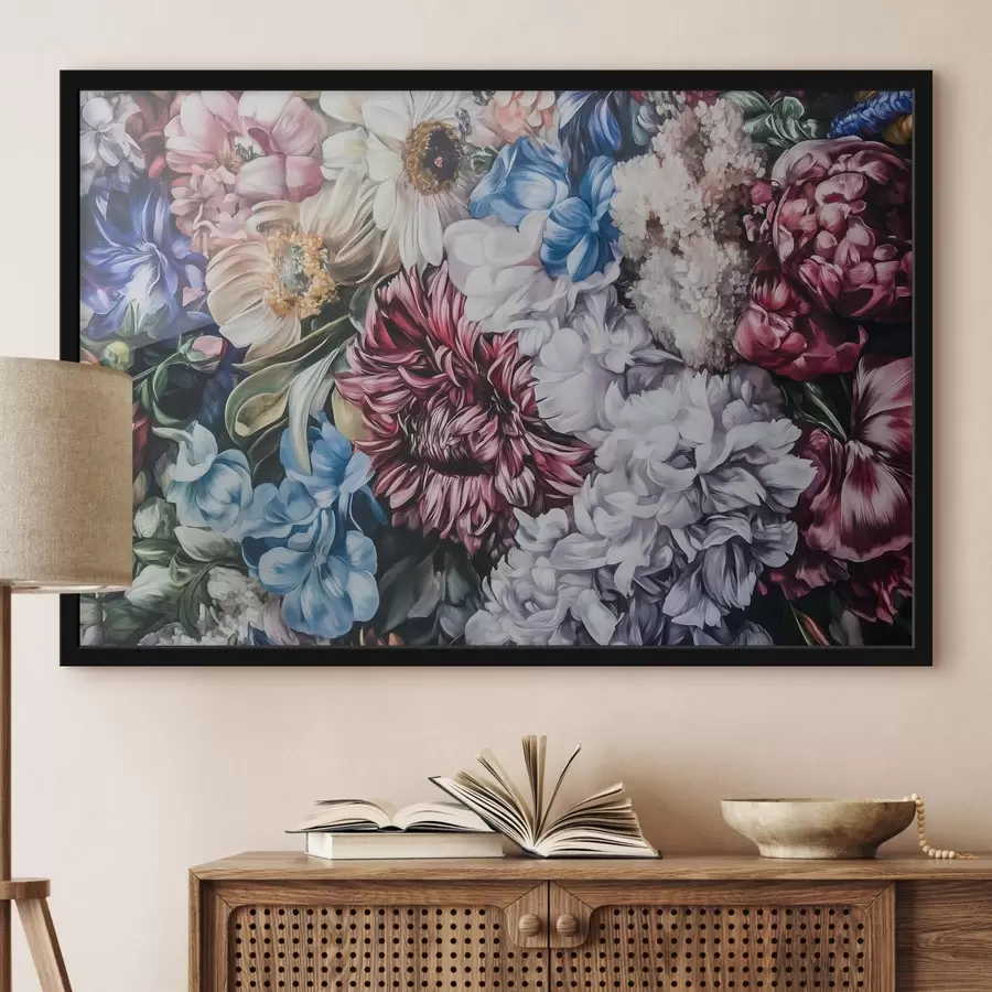 Fototapete Viele bunte Blumen f44322