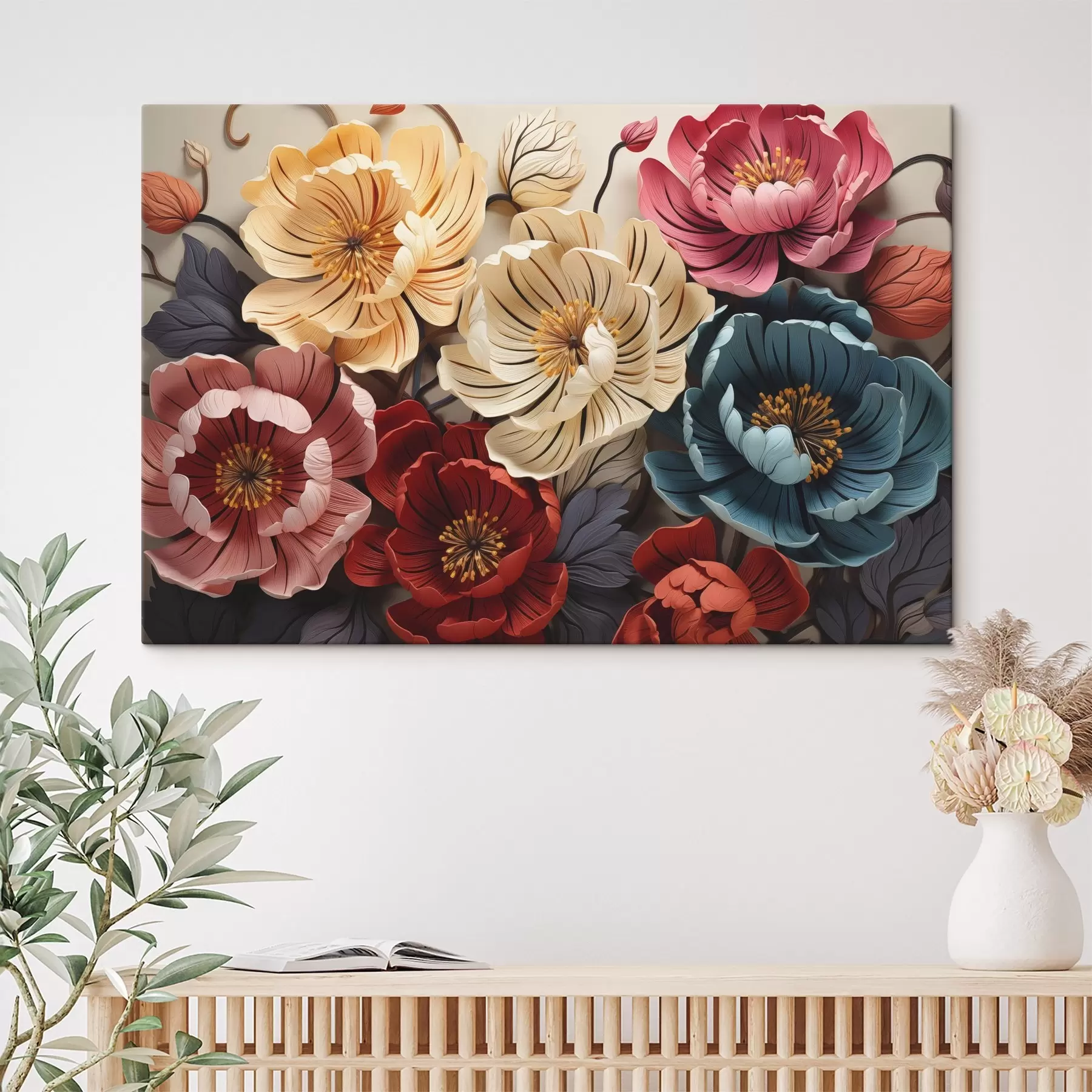 Wandbilder Leuchtende Blumen s44375