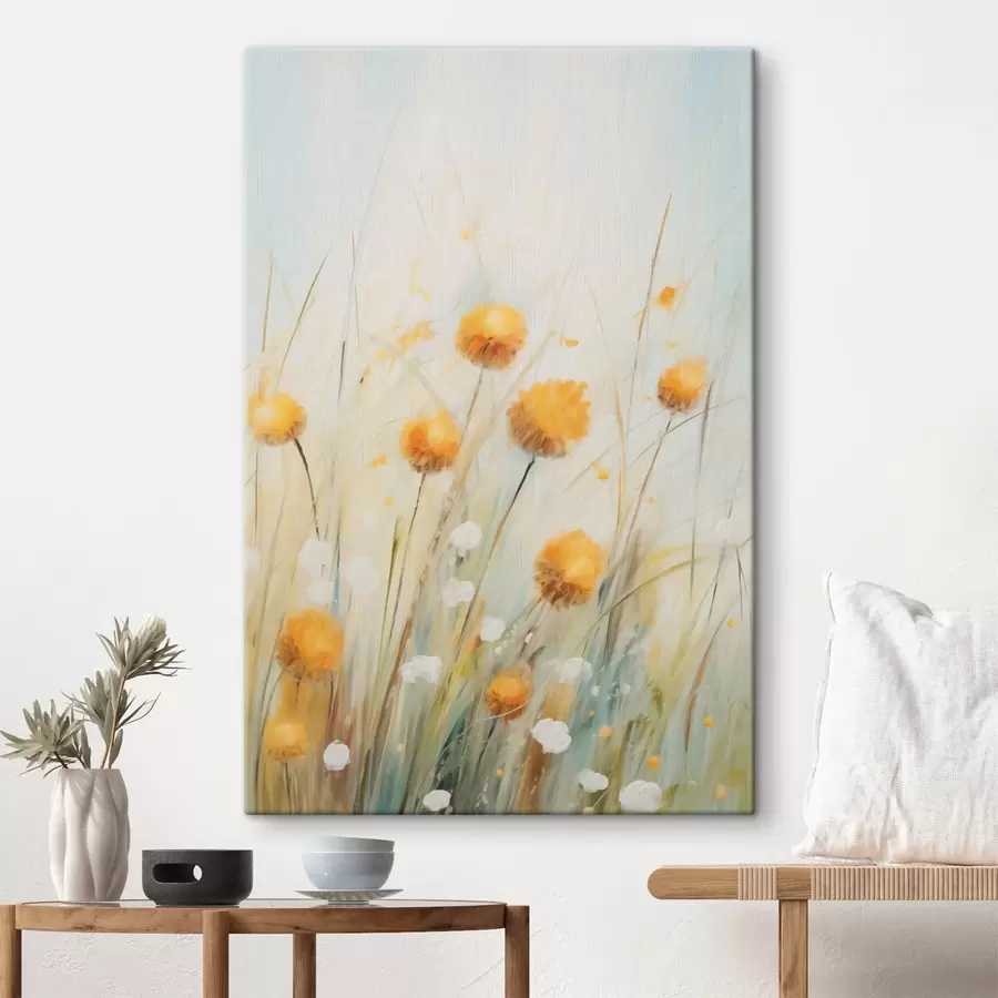 Wandbilder Wildblumen im Gras s44376