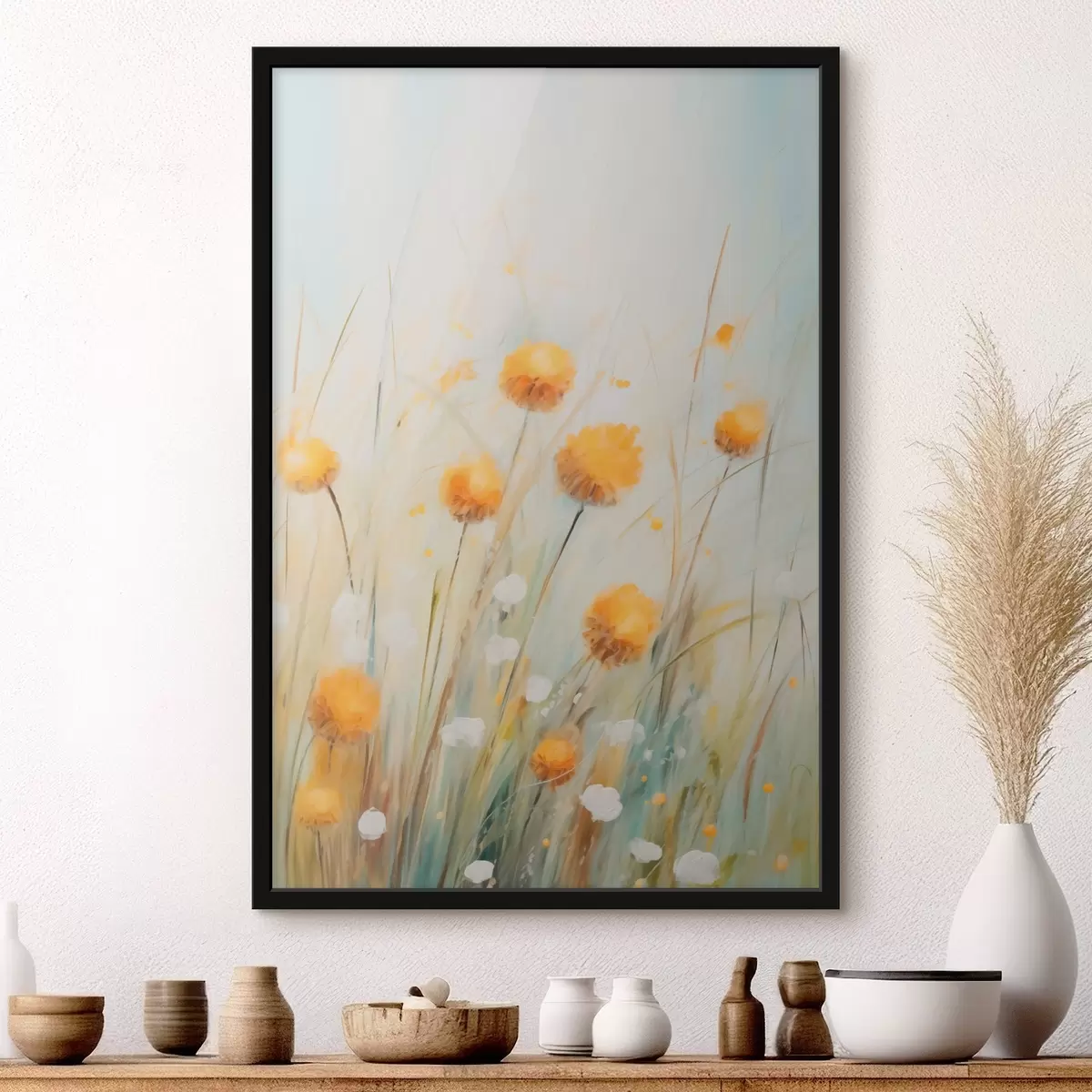 Poster Wildblumen im Gras f44376