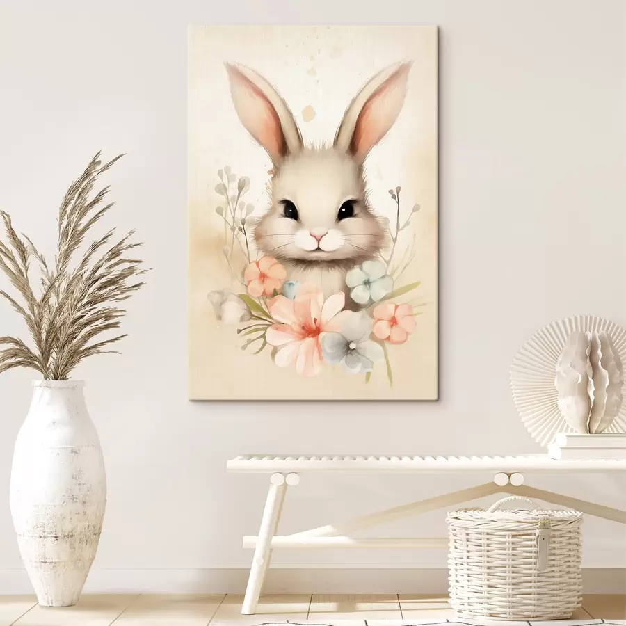 Wandbilder Pysanka auf zartblauem Hintergrund s44385