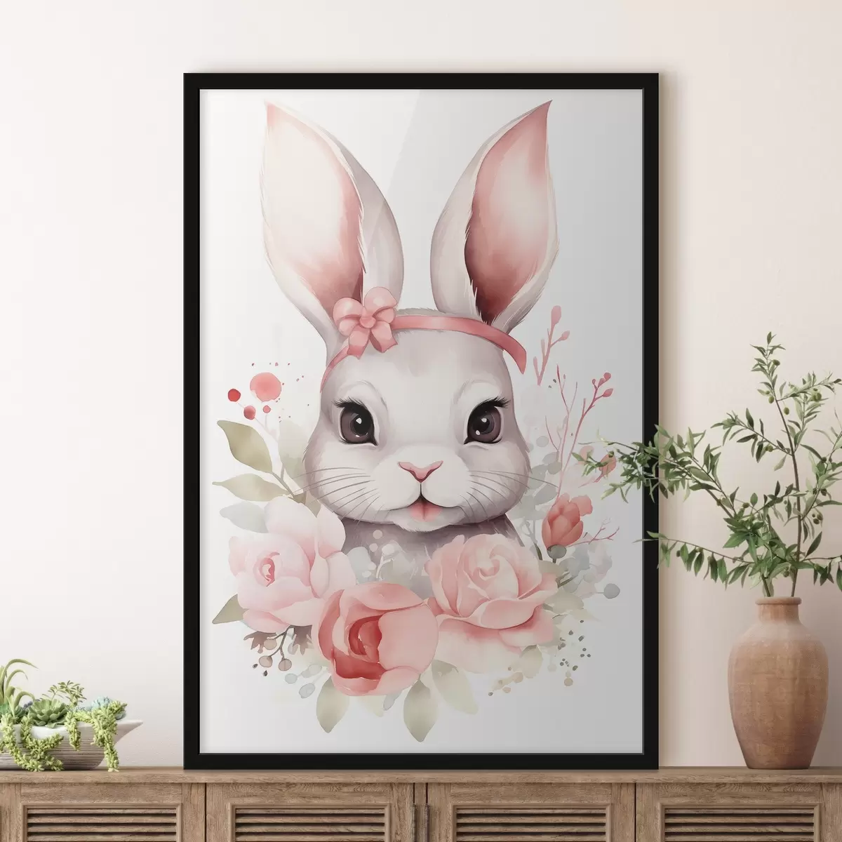 Poster Aquarell Hase f44387