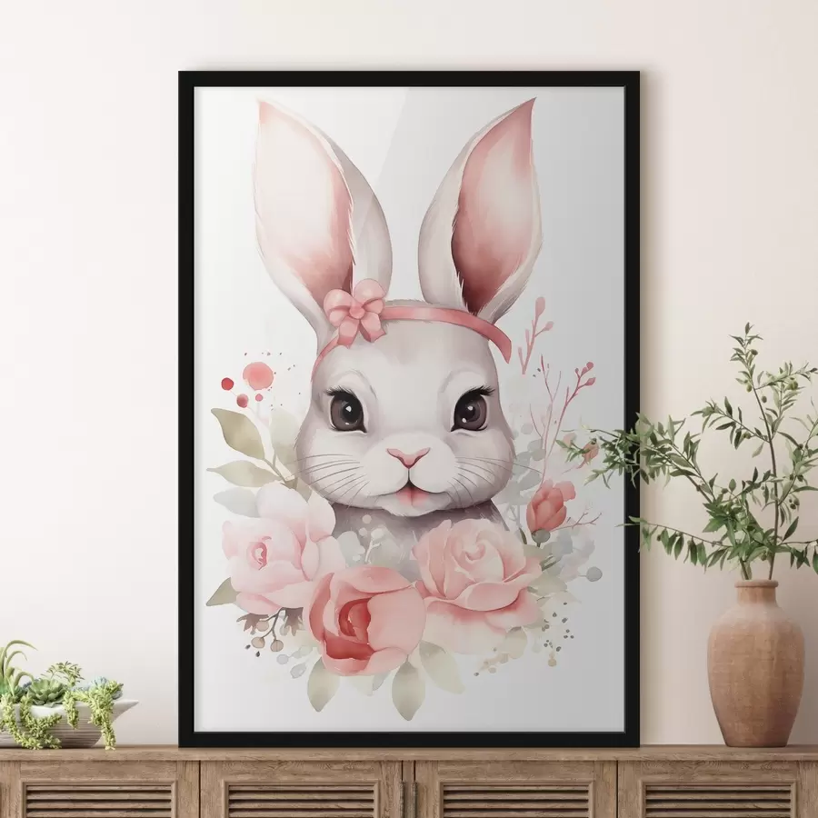 Fototapete Aquarell Hase f44387