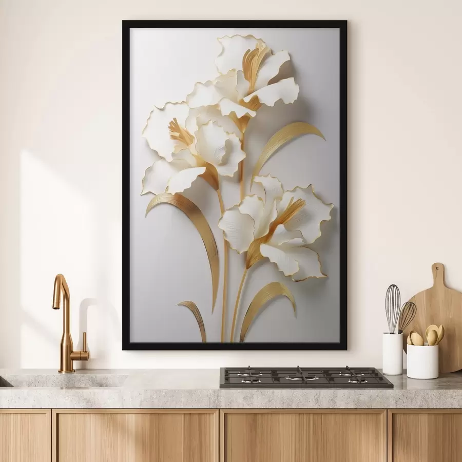 Fototapete Strauß wunderschöner Blumen auf hellem Hintergrund f44389