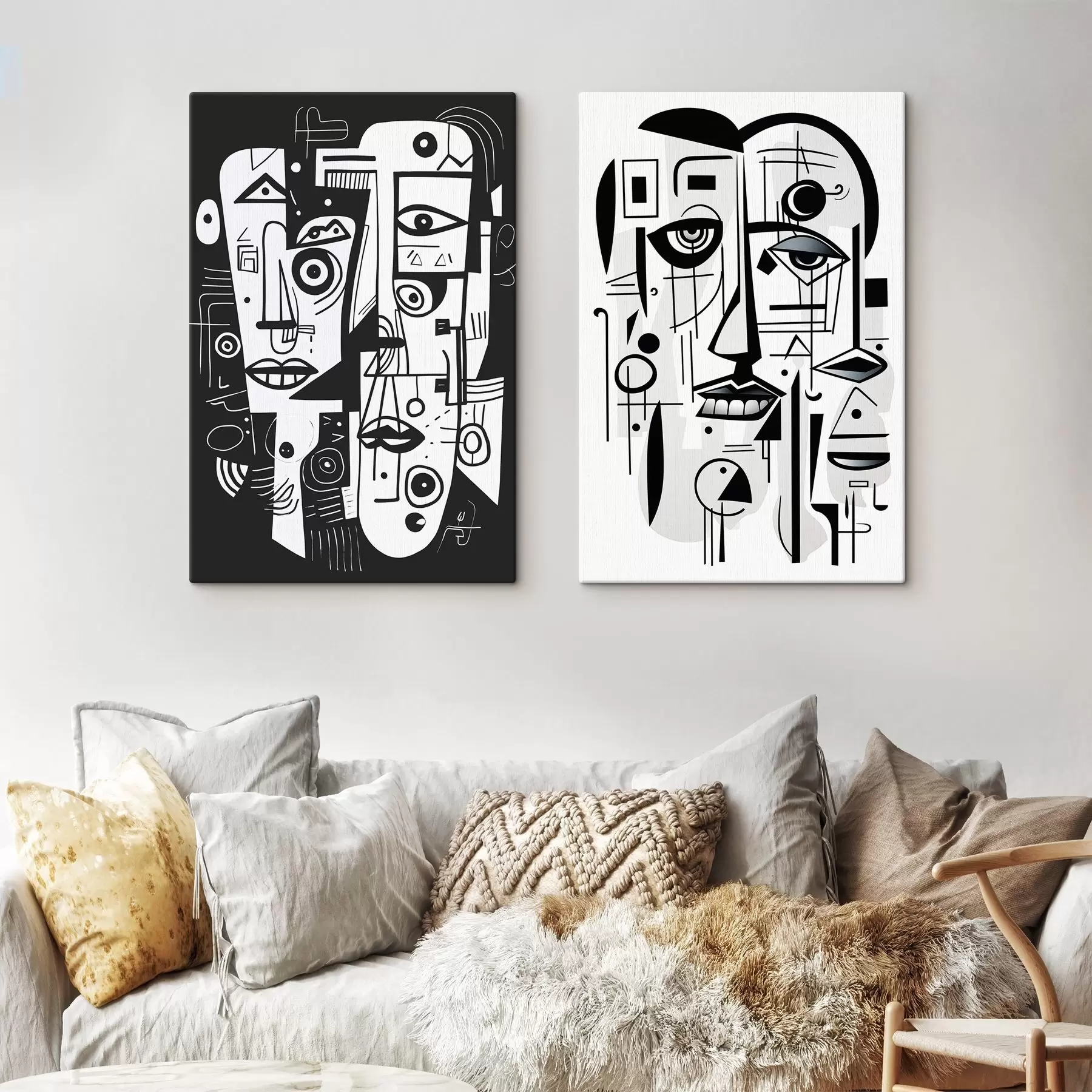 Wandbilder Abstrakte Gesichter m00456