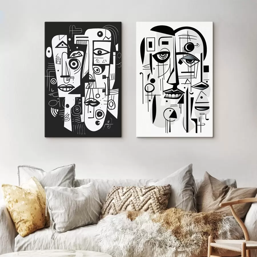 Wandbilder Abstrakte Gesichter m00456