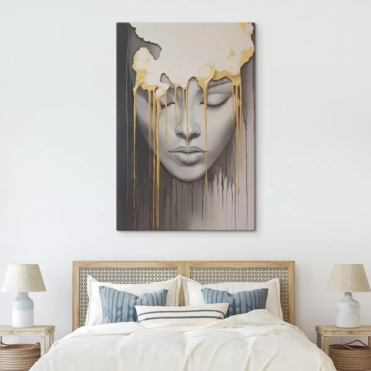 Wandbilder Gesicht eines Kindes in Farbe s44265