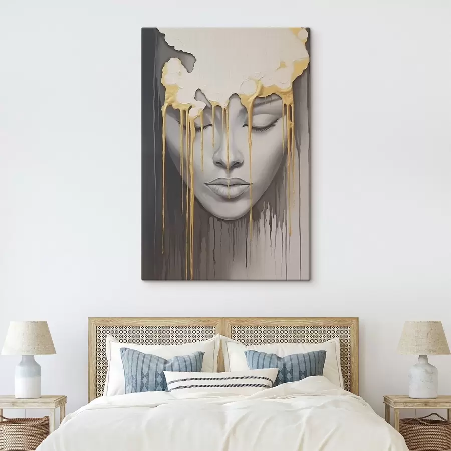 Wandbilder Gesicht eines Kindes in Farbe s44265