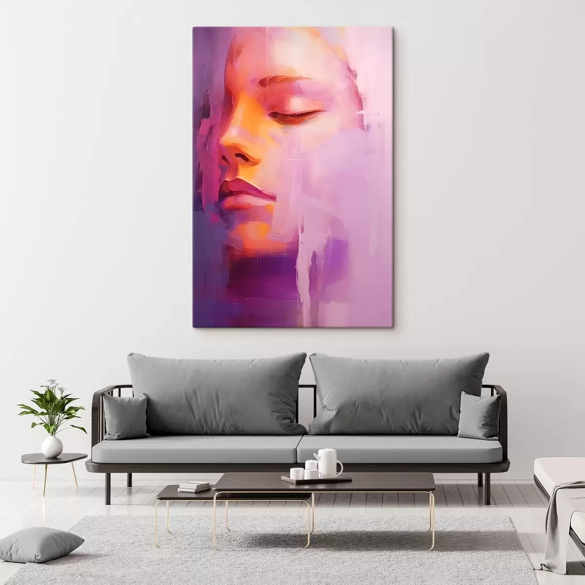 Wandbilder Gesicht eines Babys in Farbe s44280