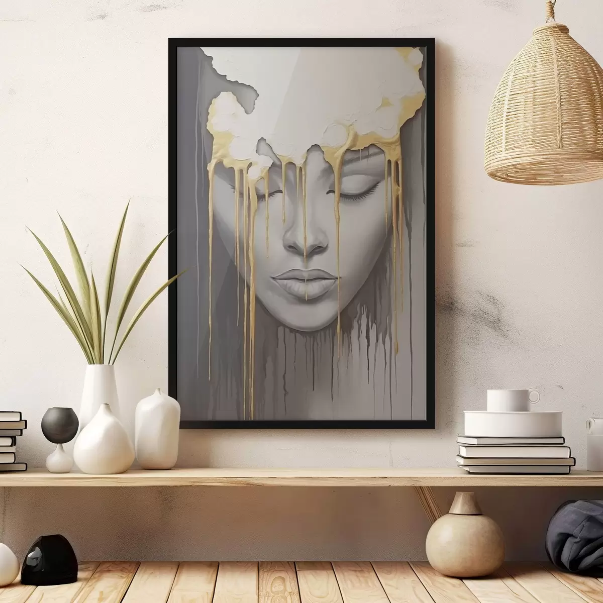 Poster Gesicht eines Kindes in Farbe f44265