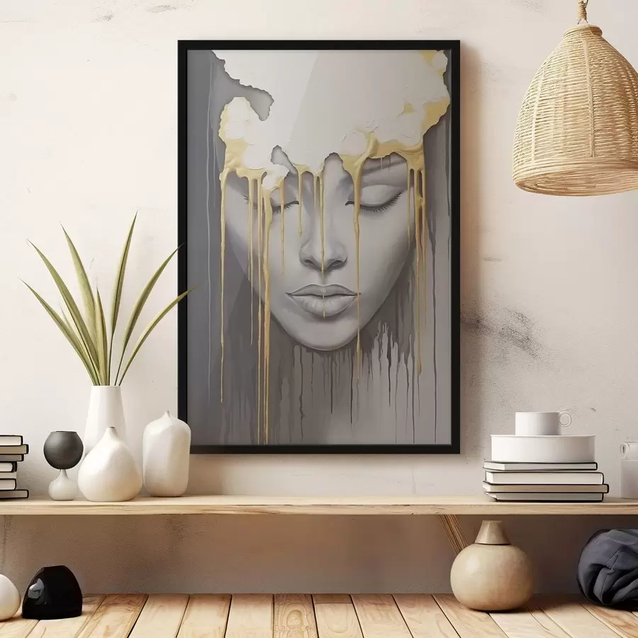 Fototapete Gesicht eines Kindes in Farbe f44265