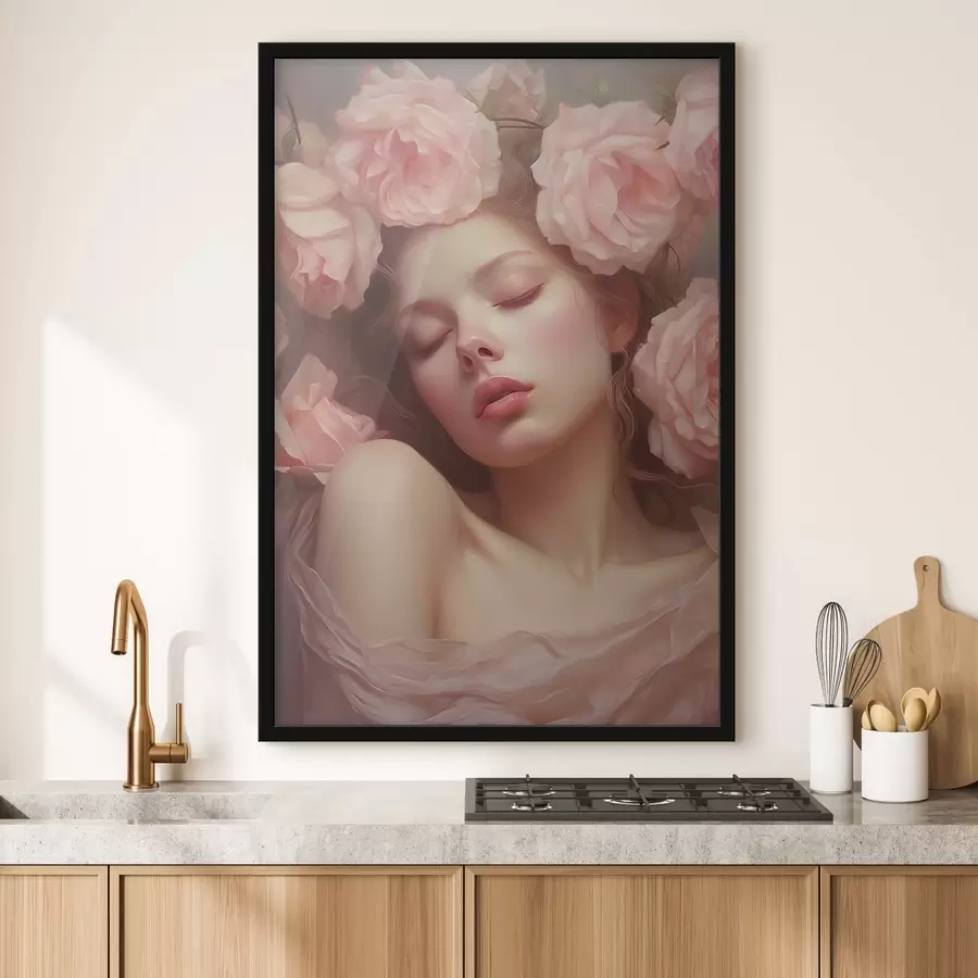 Fototapete Mädchen in Blumen f44270