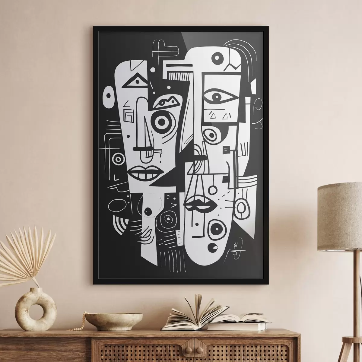 Poster Abstraktes Gesicht f44275