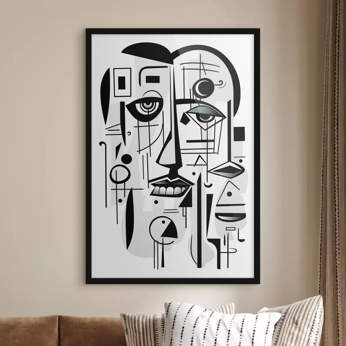 Poster Abstraktes Gesicht f44276