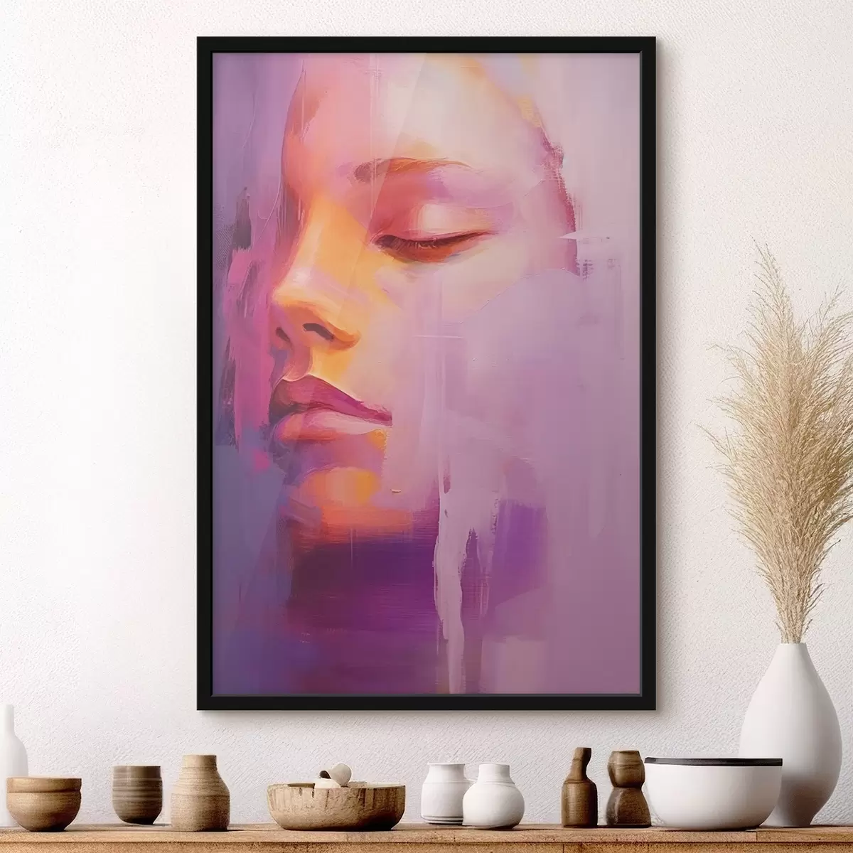 Poster Gesicht eines Babys in Farbe f44280