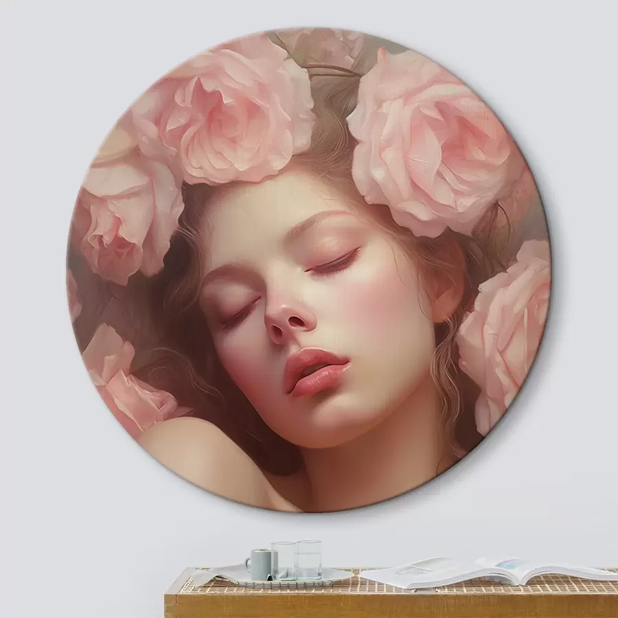 Wandbilder Mädchen in Blumen r44270