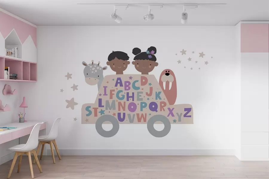 Fototapete Kinder und das Alphabet w03934v5