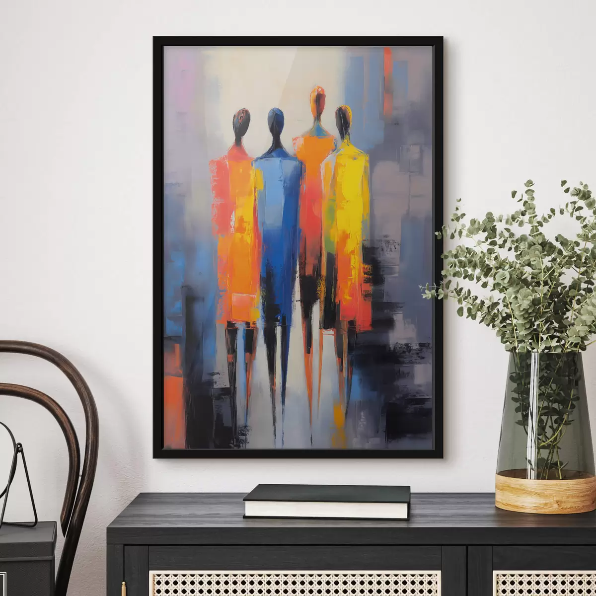 Poster Abstrakte menschliche Figuren f44367