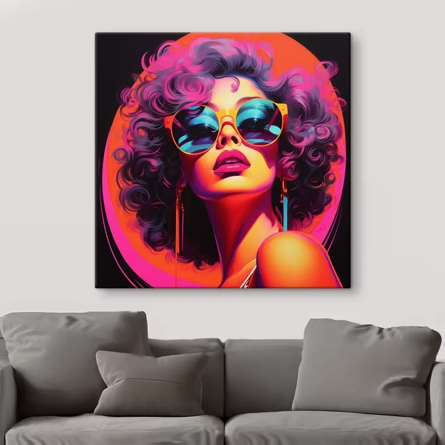 Wandbilder Elegante Frau mit Sonnenbrille s44335