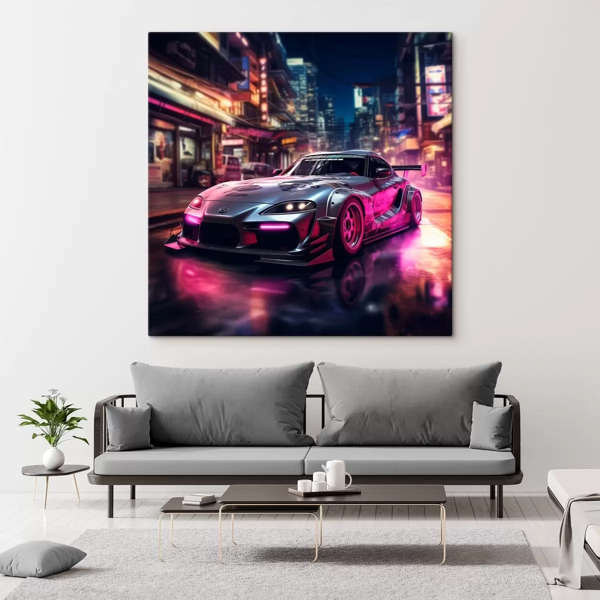 Wandbilder Supra: Die Evolution der Geschwindigkeit im Neon-Dunst s44343