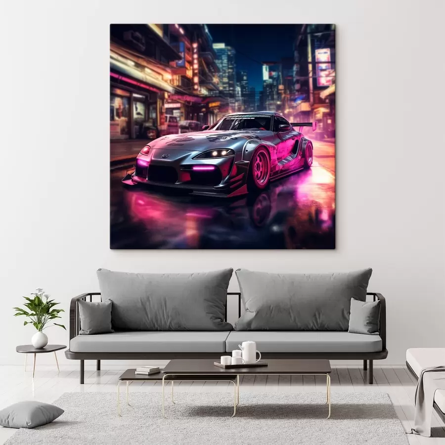 Wandbilder Supra: Die Evolution der Geschwindigkeit im Neon-Dunst s44343