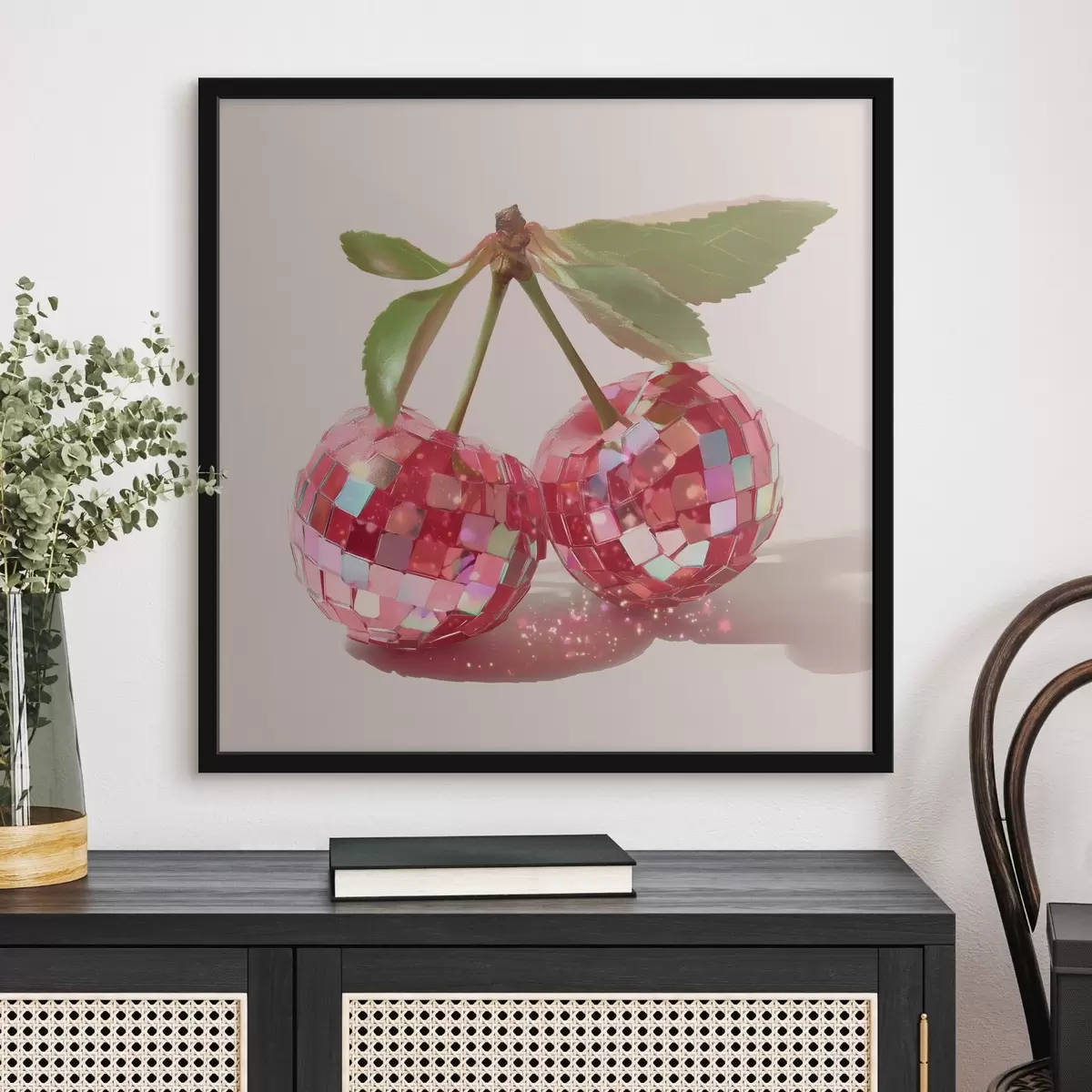 Poster Glänzende kleine Kirschen f44345