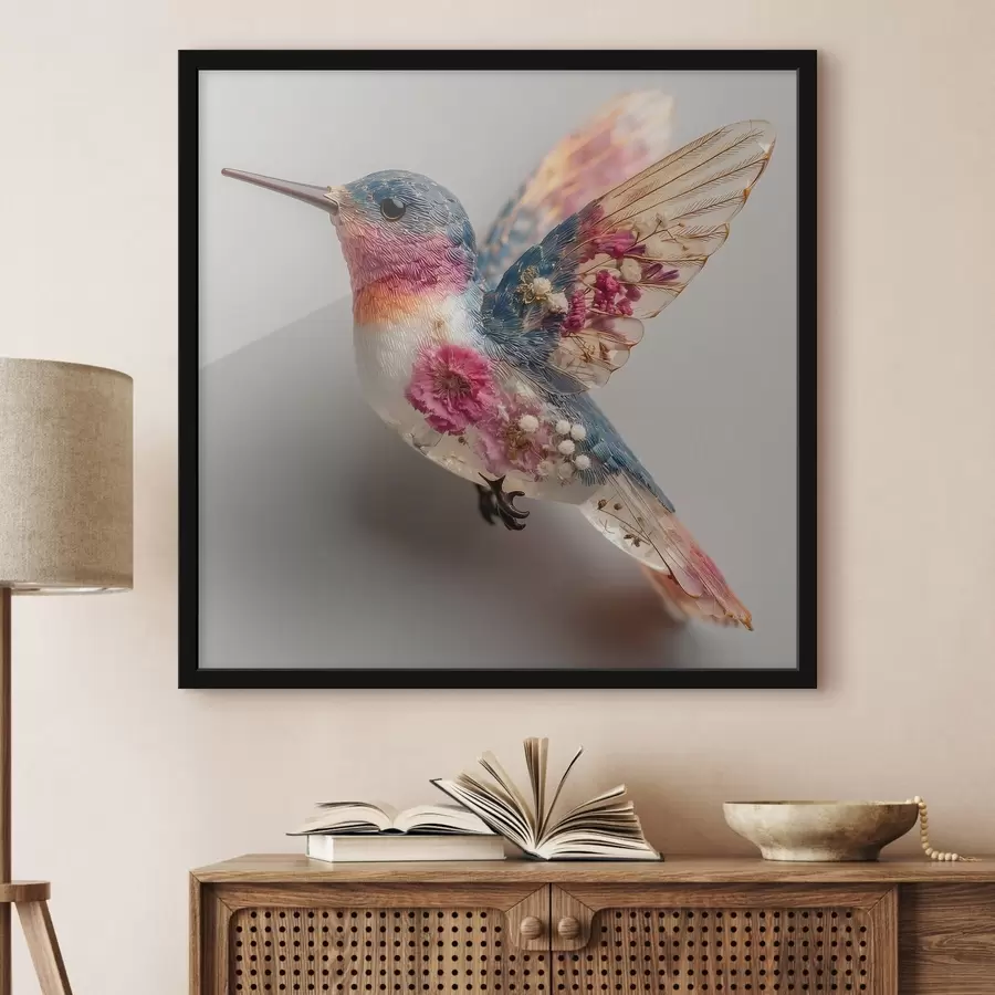 Fototapete Kristallene Leichtigkeit mit einem blumigen Herz f44353