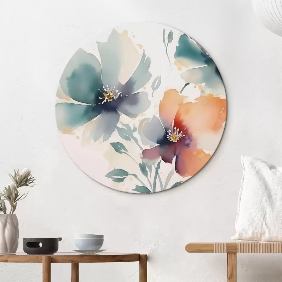 Wandbilder Blumen Nachahmung von Aquarell r44424