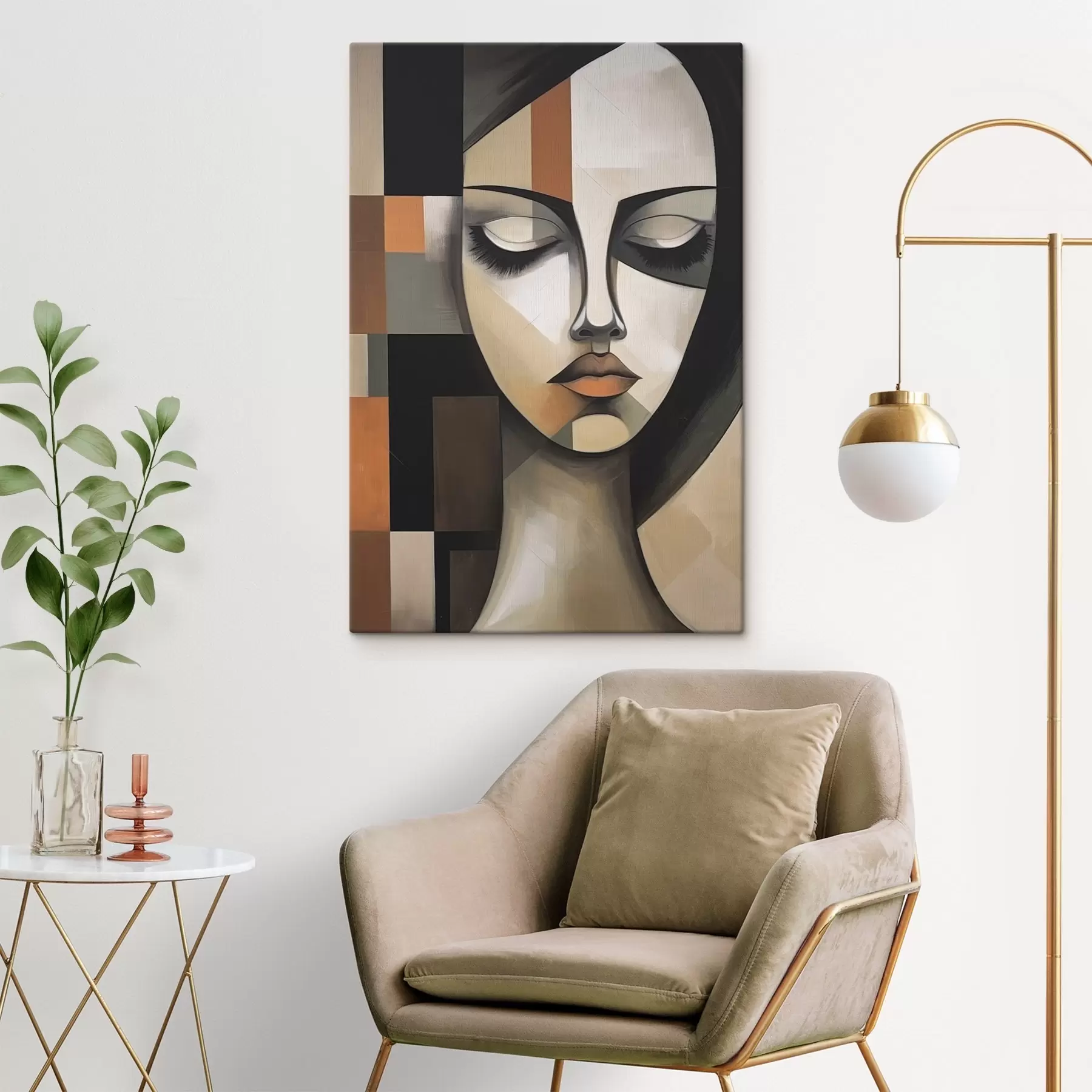 Wandbilder Geometrisches Gesicht s44491