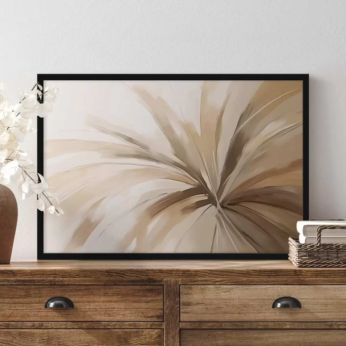 Poster Striche in Form einer Blume f44487