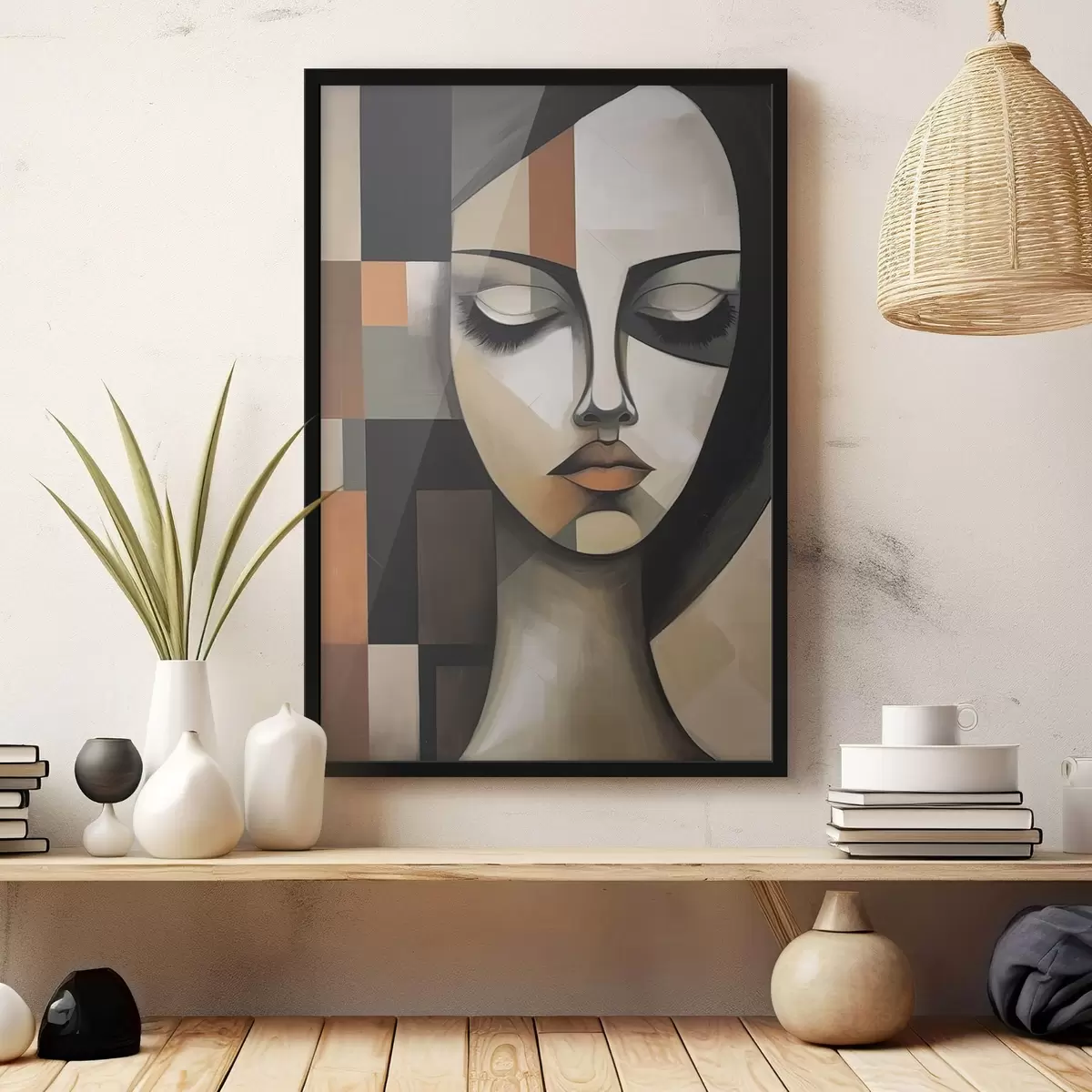 Poster Geometrisches Gesicht f44491