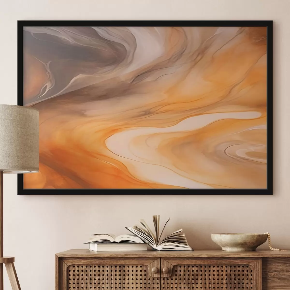 Poster Warme abstrakte Wellen f44496