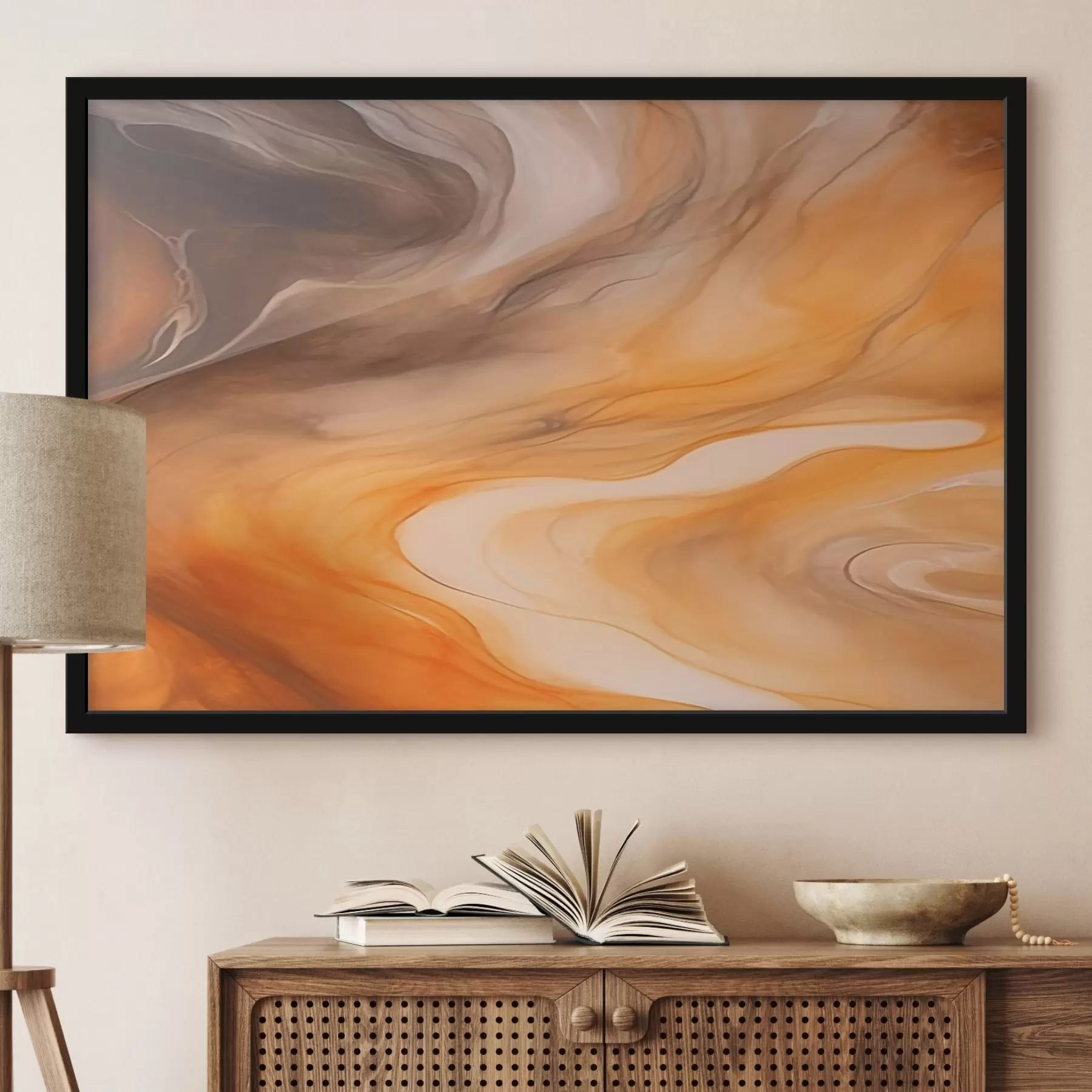 Fototapete Warme abstrakte Wellen f44496