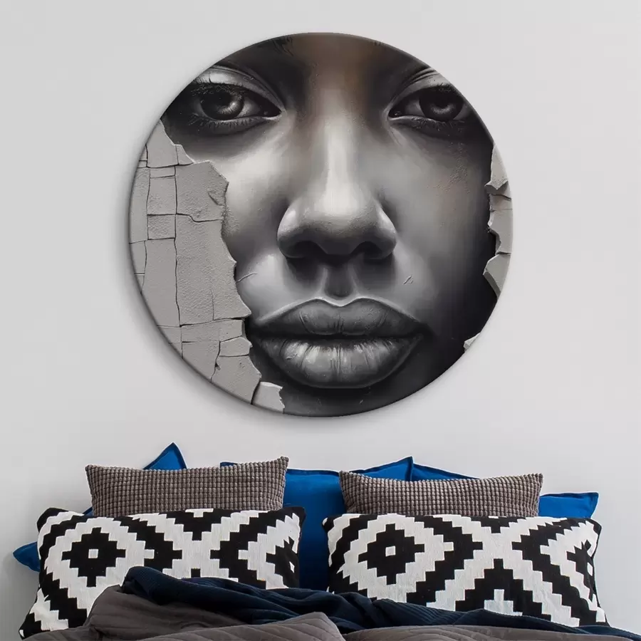 Wandbilder Gesicht in den Ritzen der Wand r44495