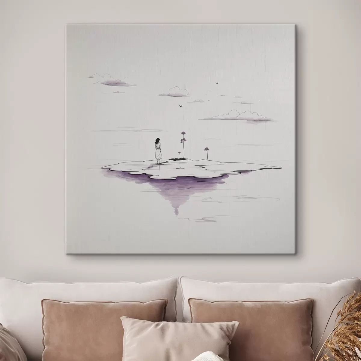 Wandbilder Einfache Schwarz-Weiß-Malerei s44433