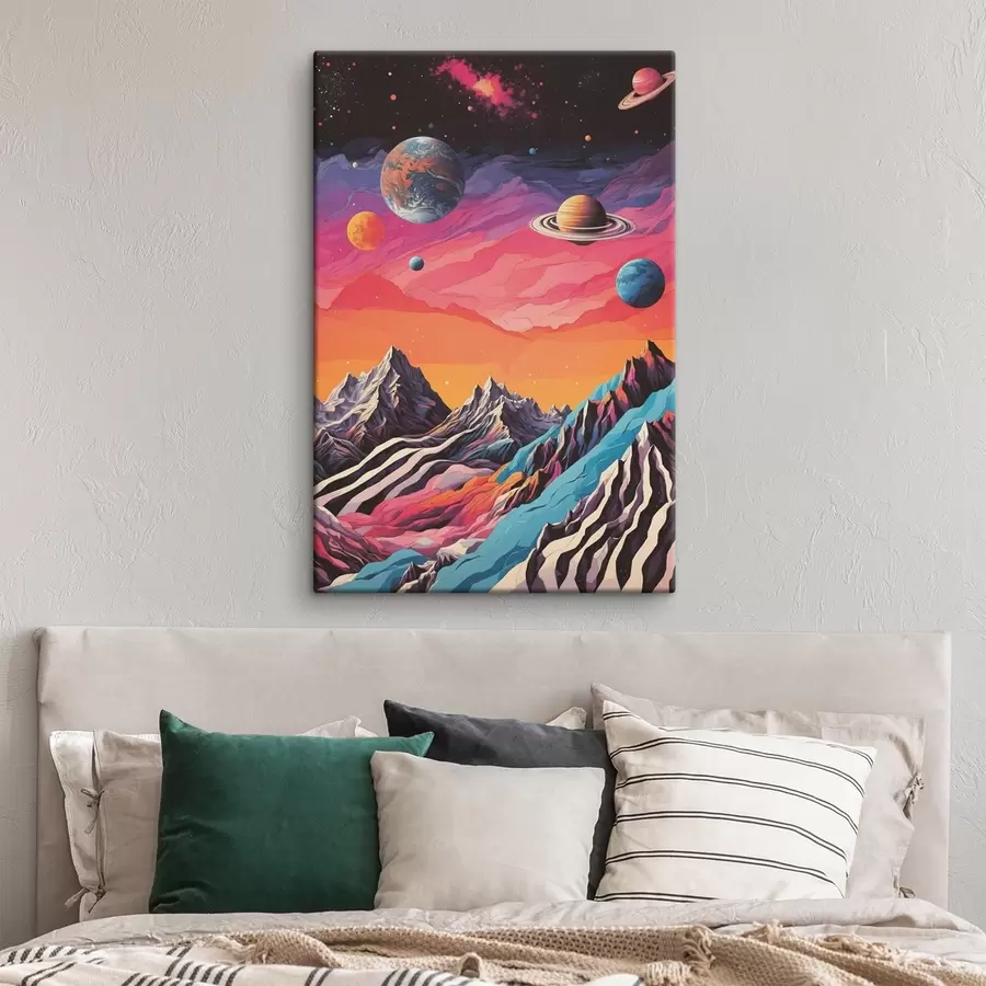 Wandbilder Parade der Planeten und Berge s44443