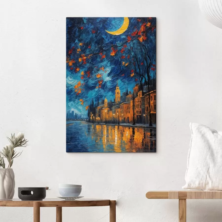 Wandbilder Nacht London in Acrylmalerei Stil s44453