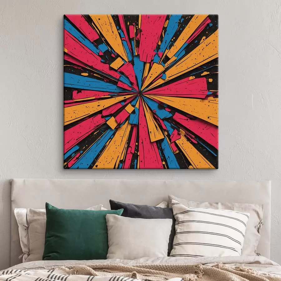 Wandbilder Abstrakte mehrfarbige Malerei s44461