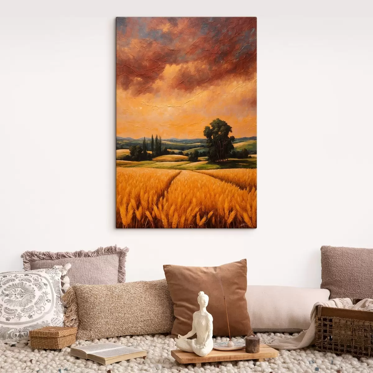 Wandbilder Weizenfeld im Stil der Acrylmalerei s44464