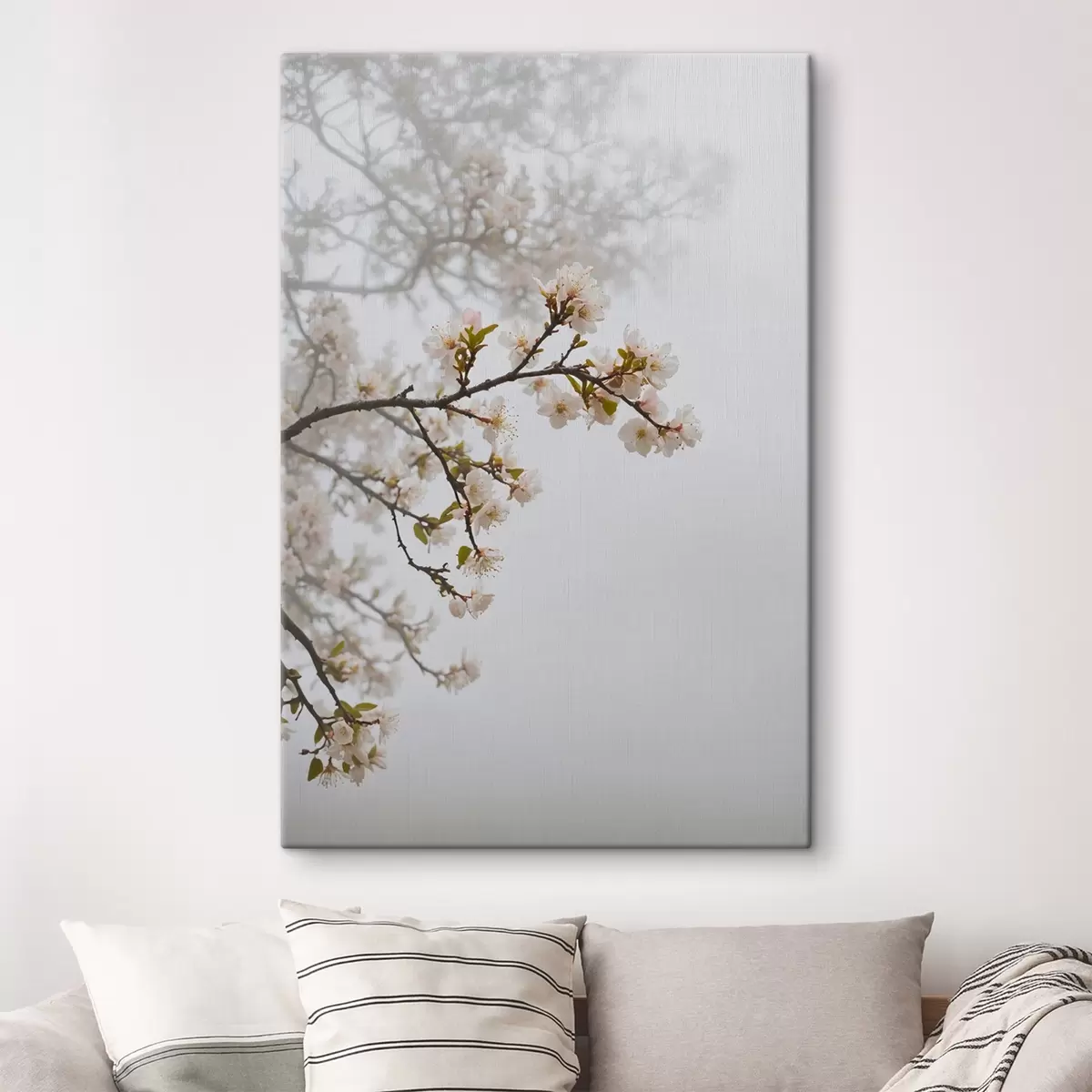 Wandbilder Blühender Baum im Nebel s44473