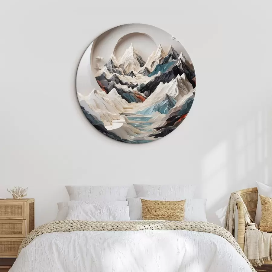 Wandbilder Abstraktes Gemälde einer Berglandschaft r44427