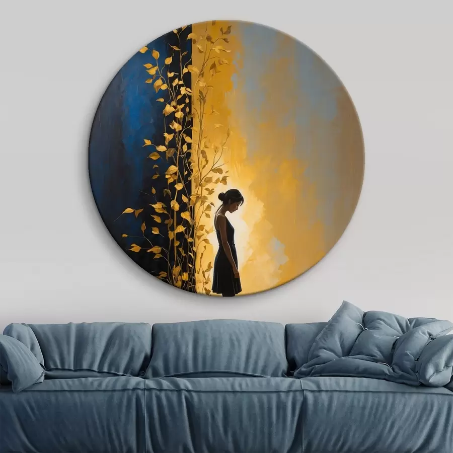 Wandbilder Mädchen auf abstraktem Hintergrund r44430