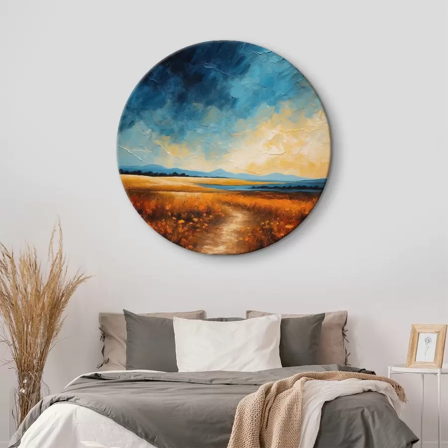 Wandbilder Blumenfeld am Abend im Stil der Acrylmalerei r44440