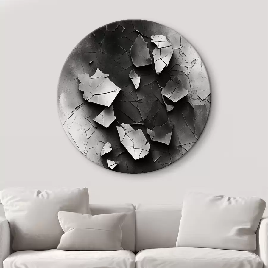 Wandbilder Schwarze und weiße alte Mauer r44450